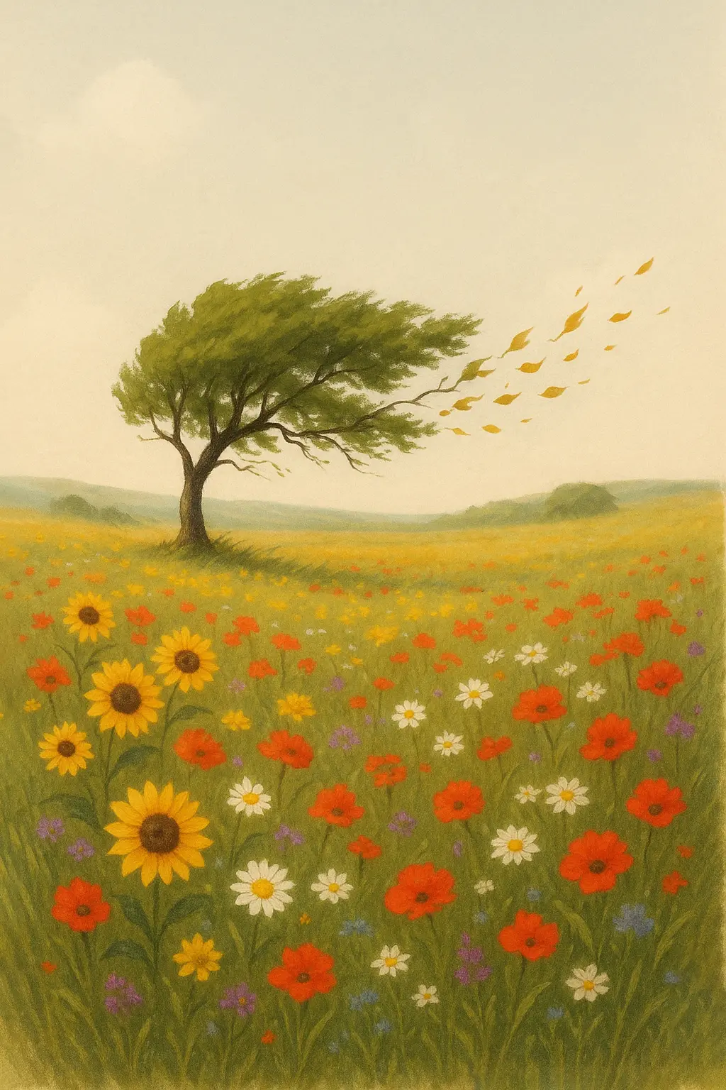 Prairie Wildflowers scene